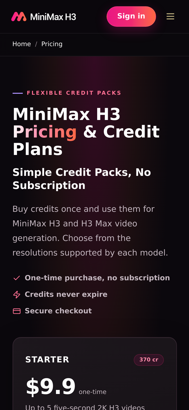 Pricing