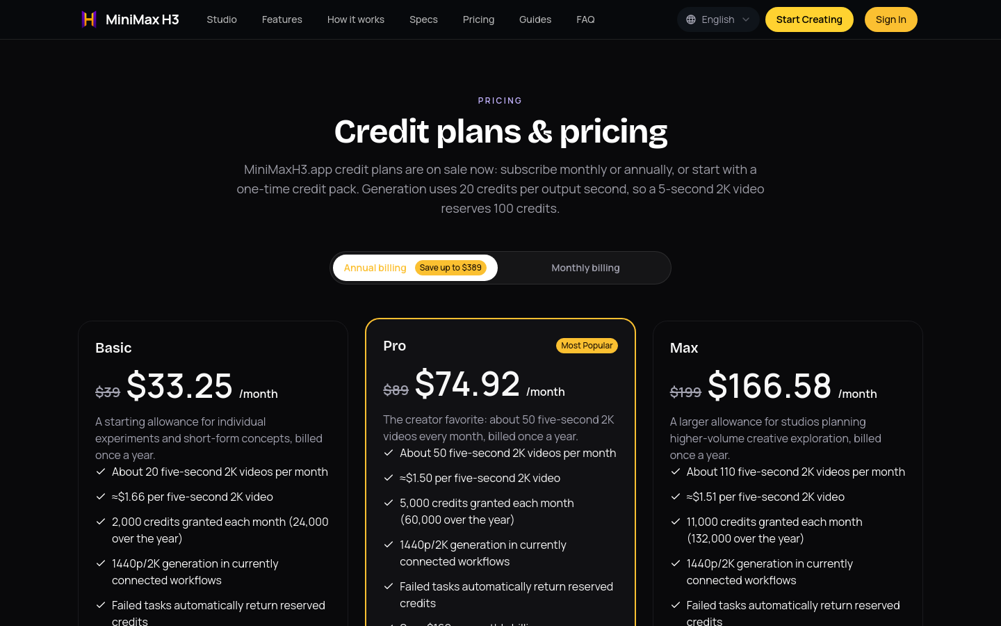 Pricing