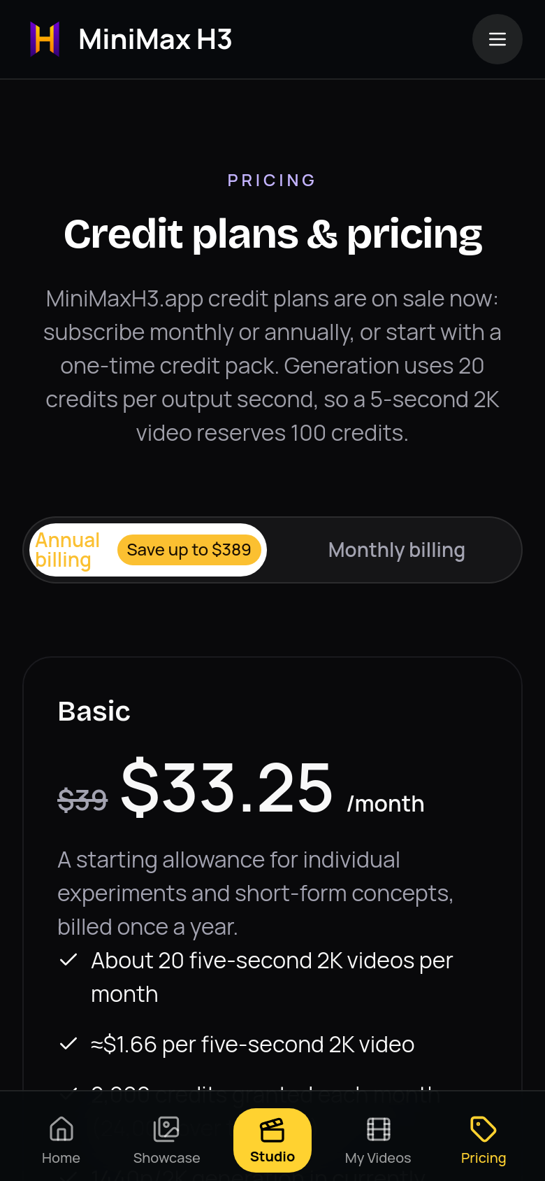Pricing