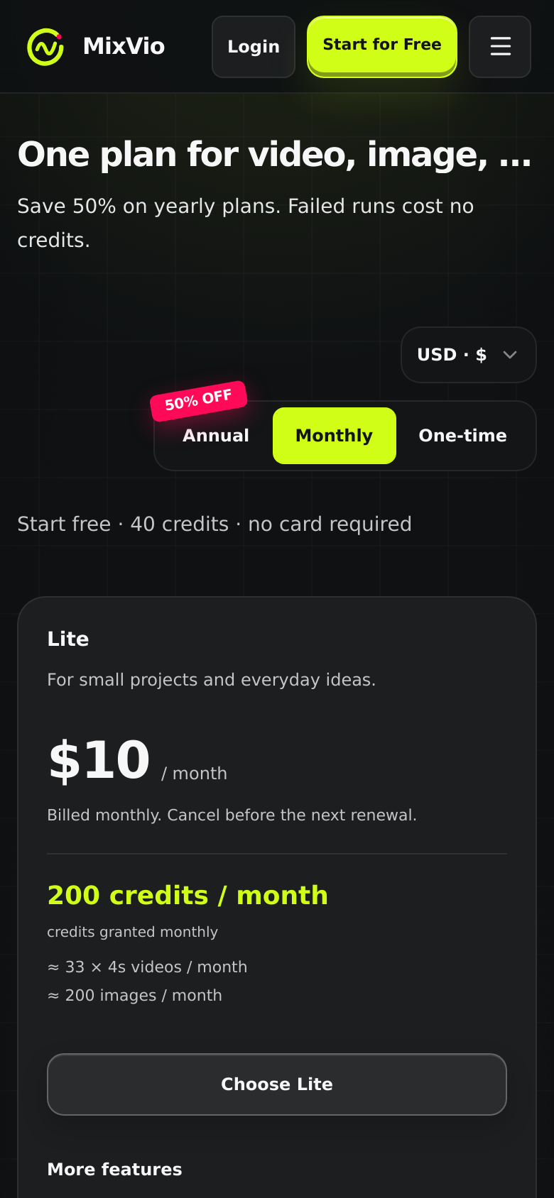 Pricing
