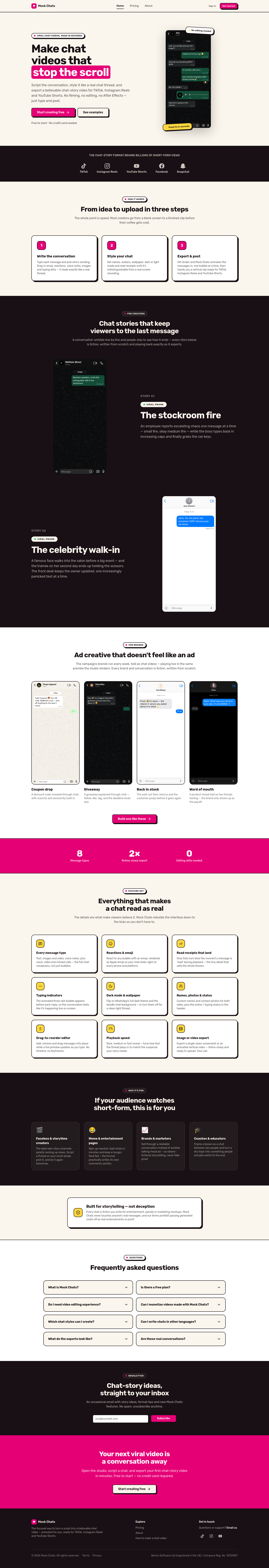 mockchats.com section