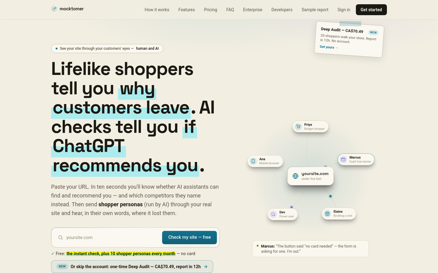 Captured Homepage / Lander