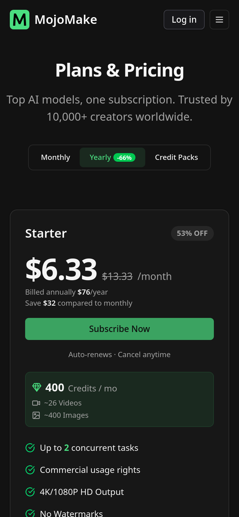 Pricing