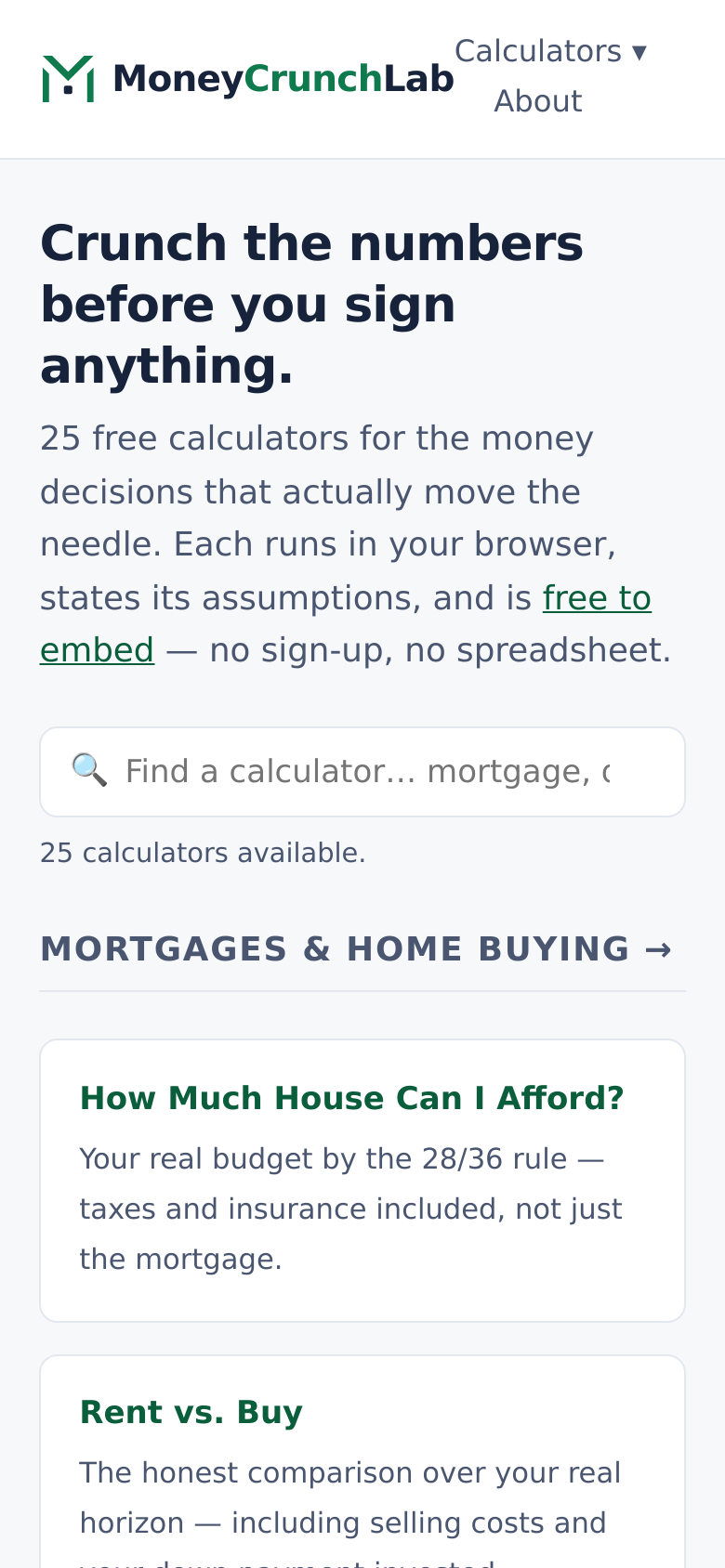 Homepage / Lander