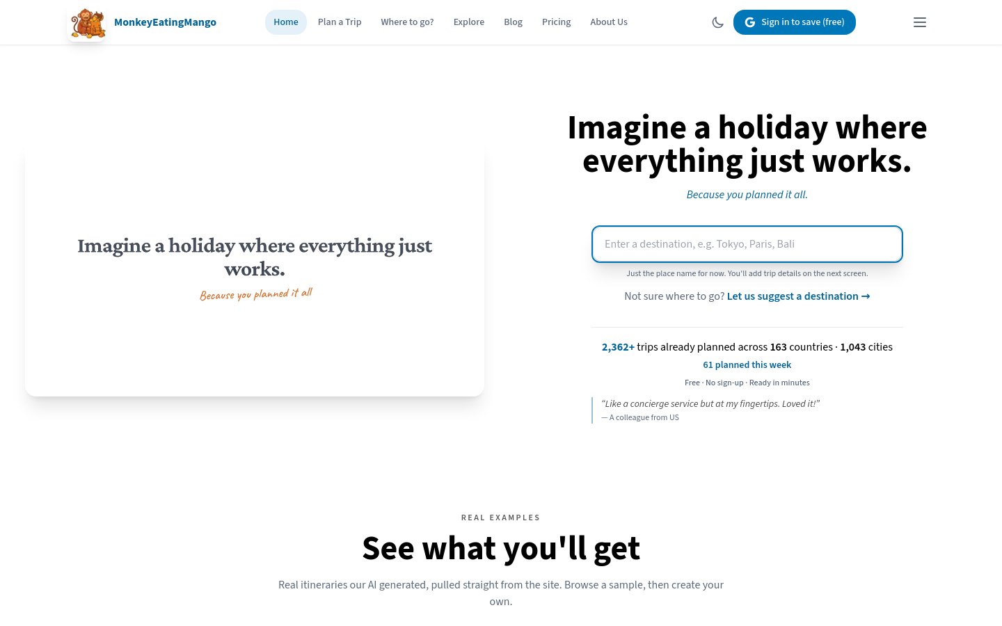 Captured Homepage / Lander