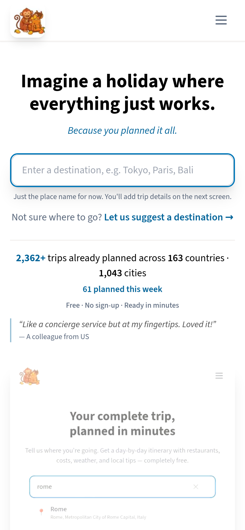 Homepage / Lander