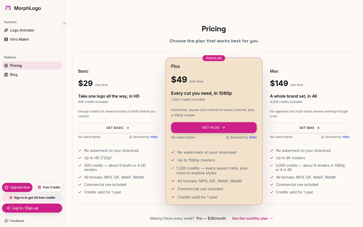 Pricing