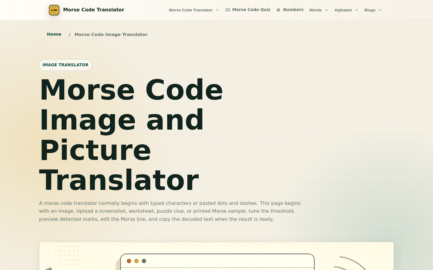 Captured Morse Code Image Translator