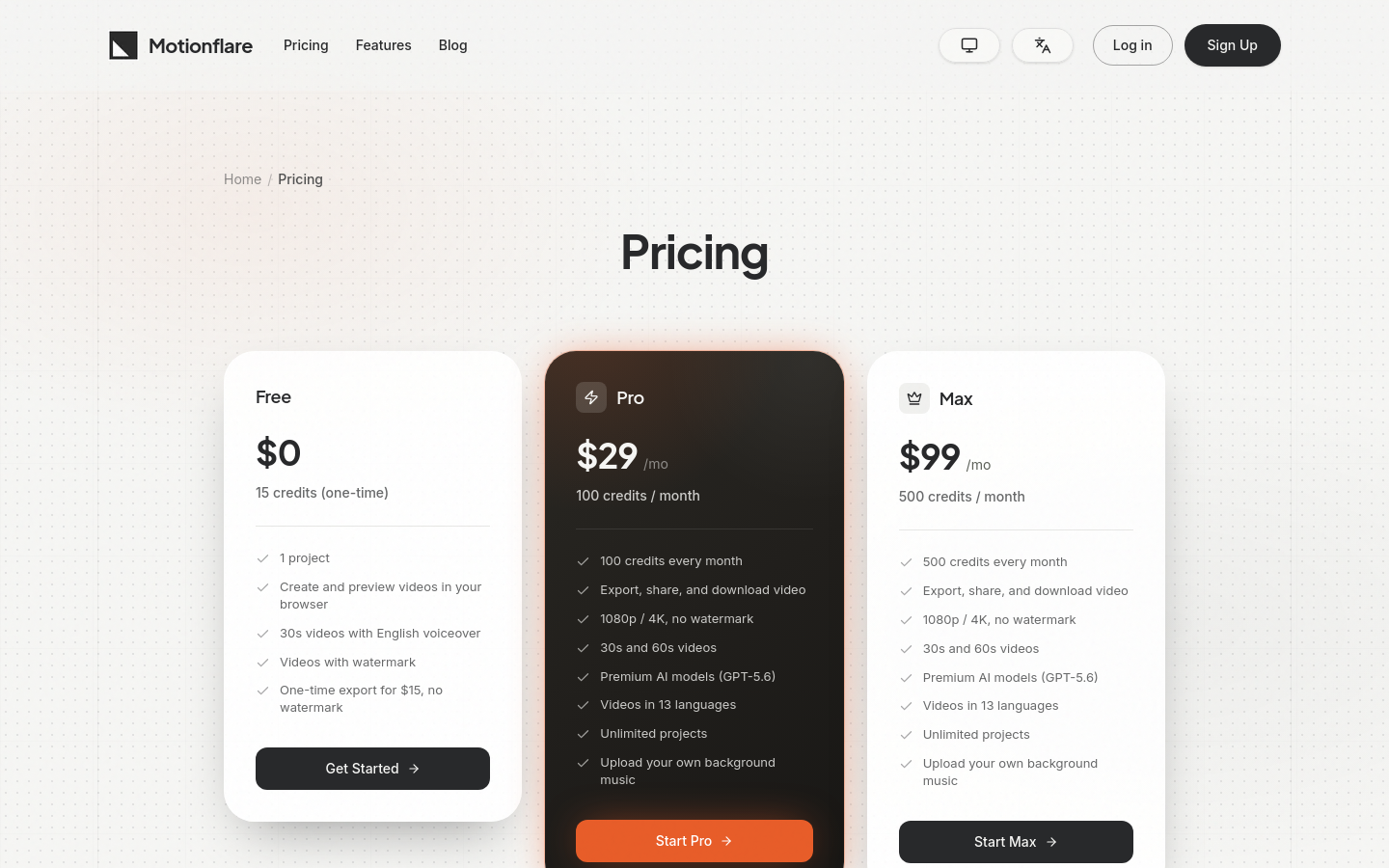 Pricing