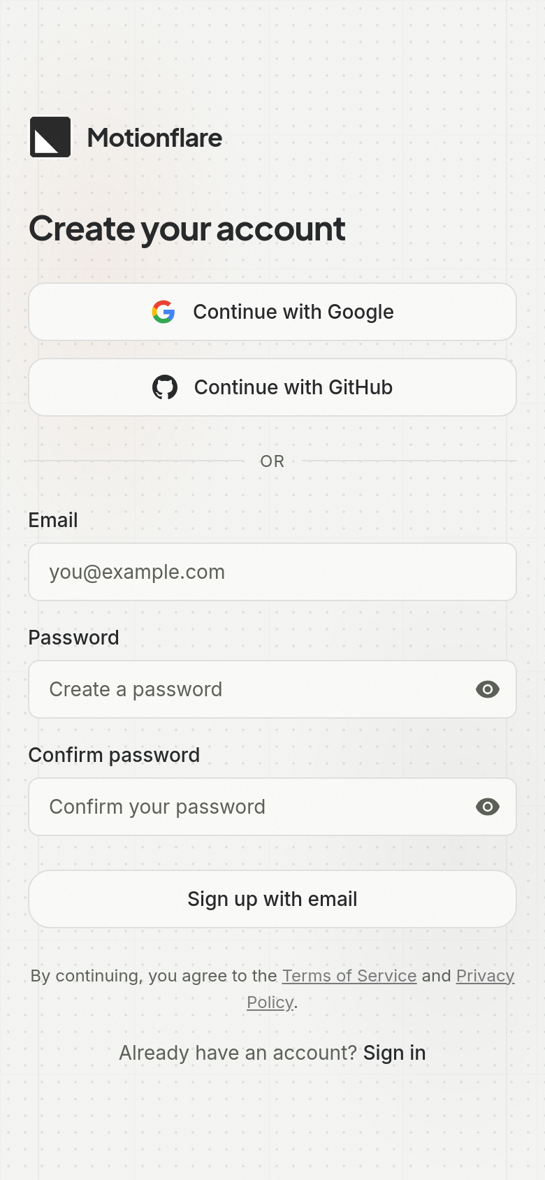 Signup