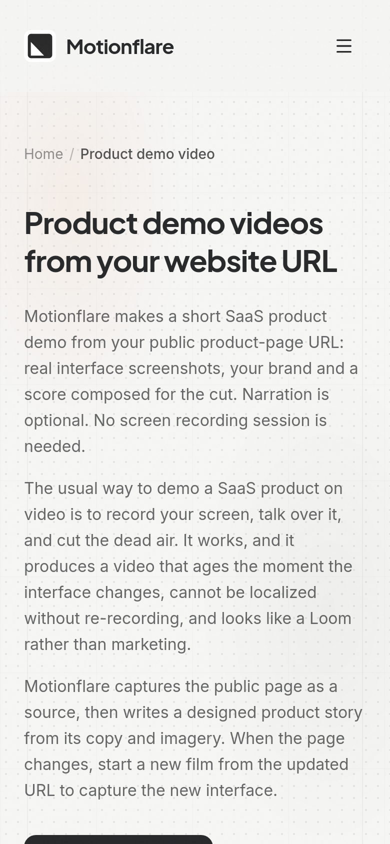 Product Demo Video