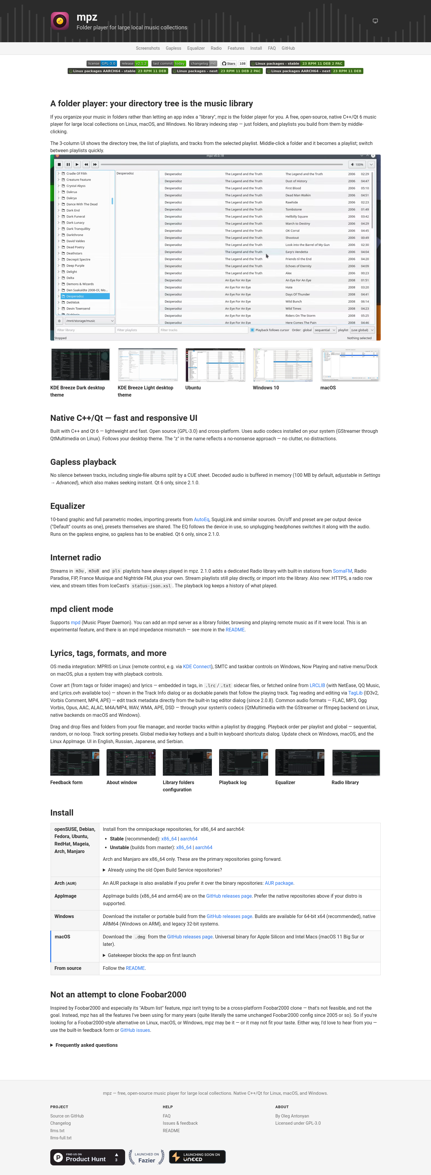 mpz-player.org — 