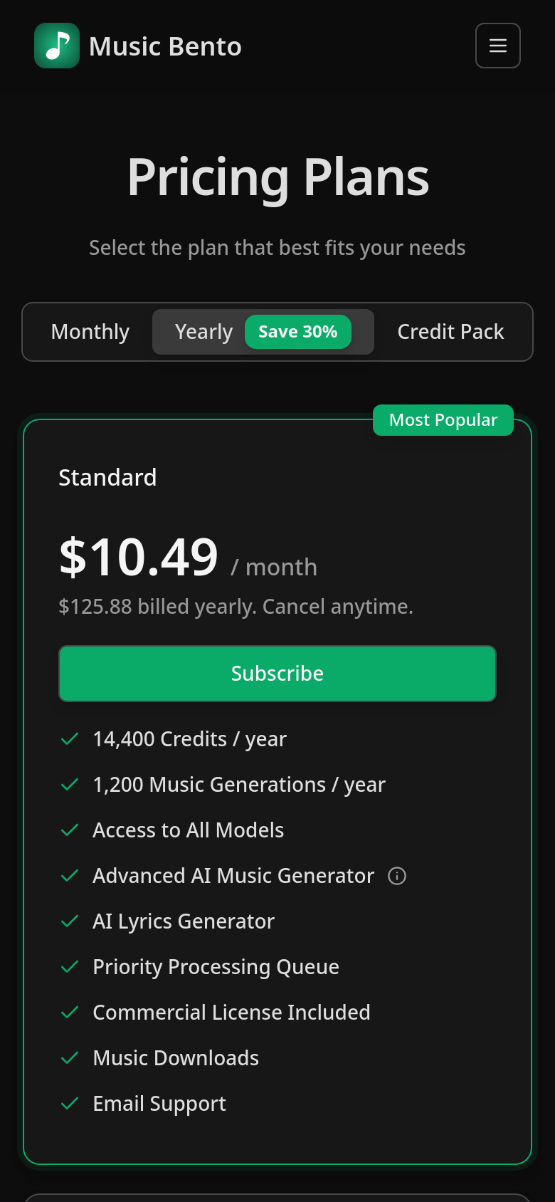 Pricing