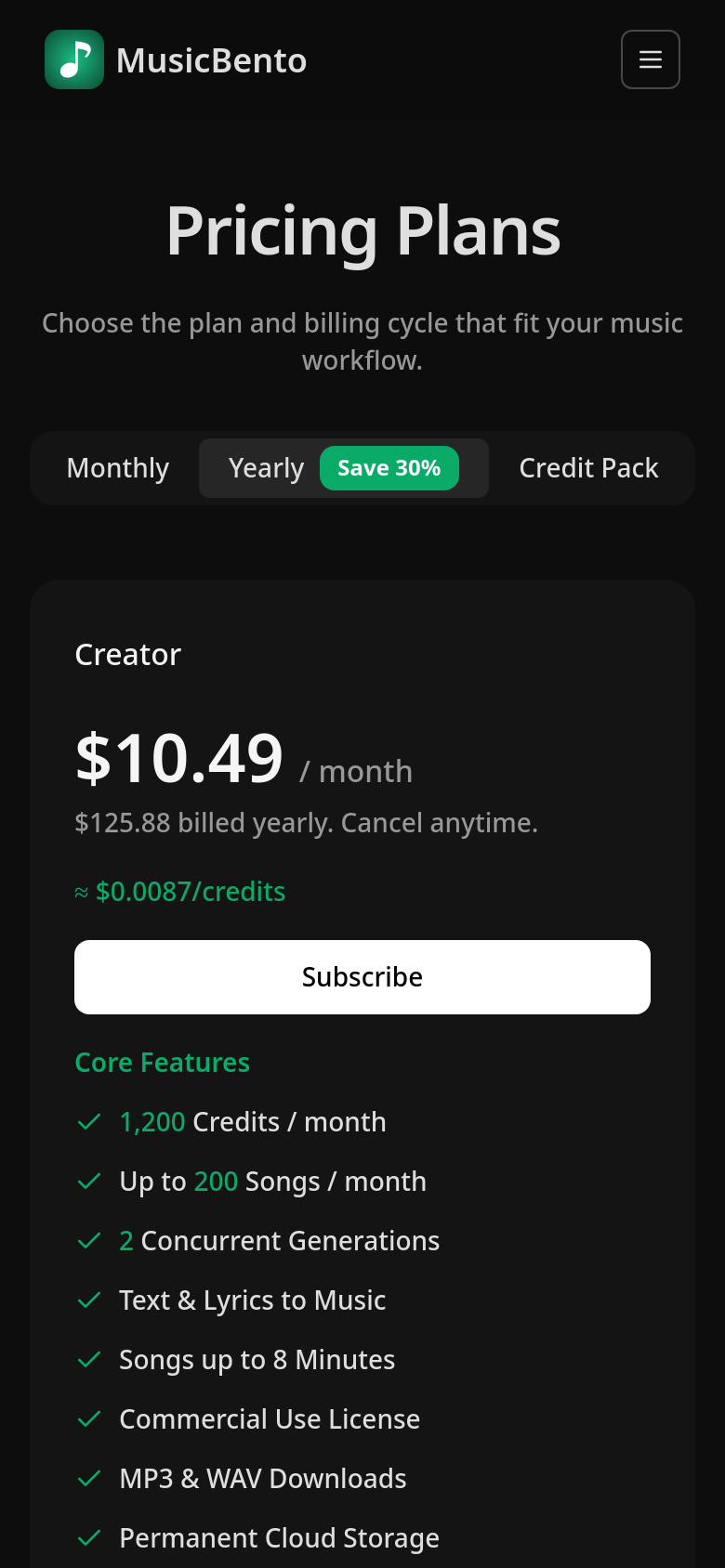 Pricing