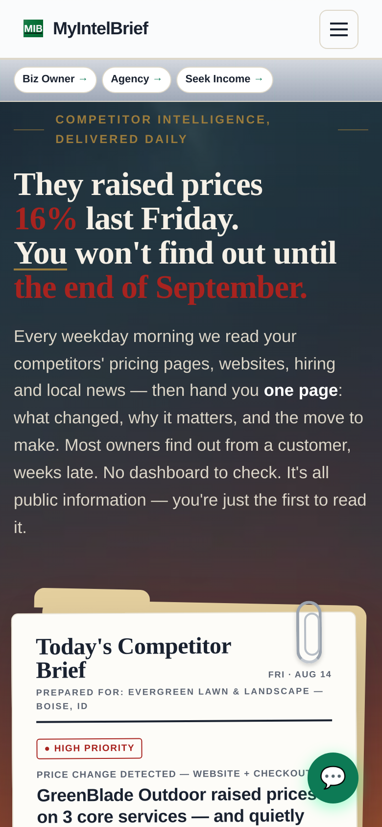 Homepage / Lander