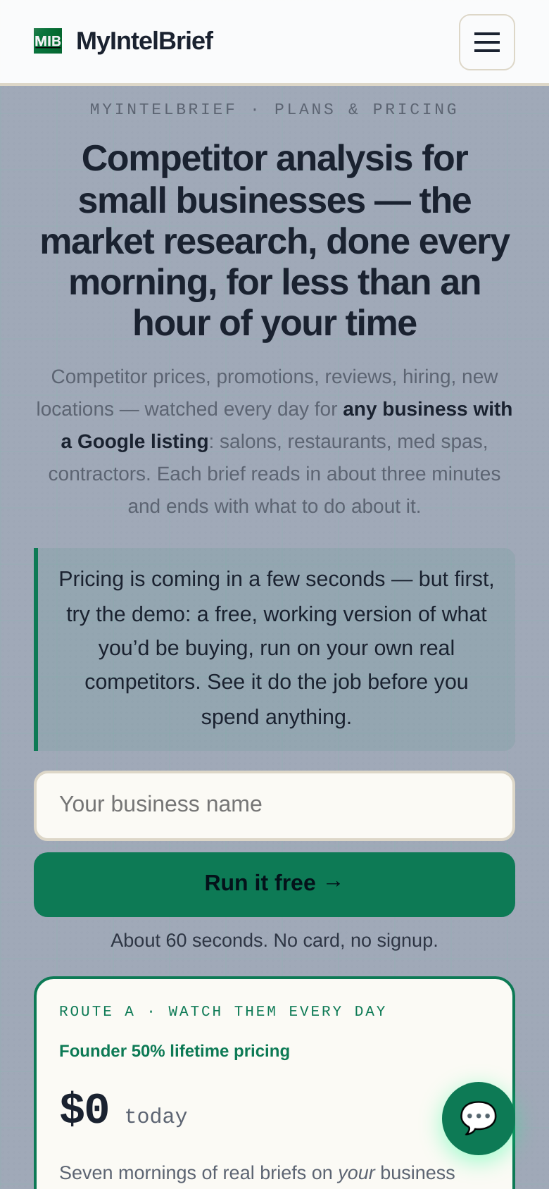 Pricing
