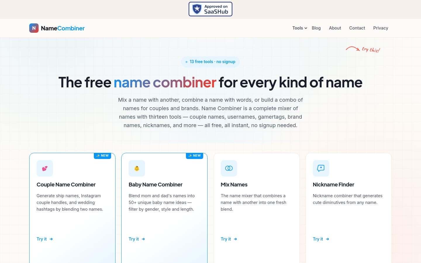 Above-the-fold capture of namecombinerss.us