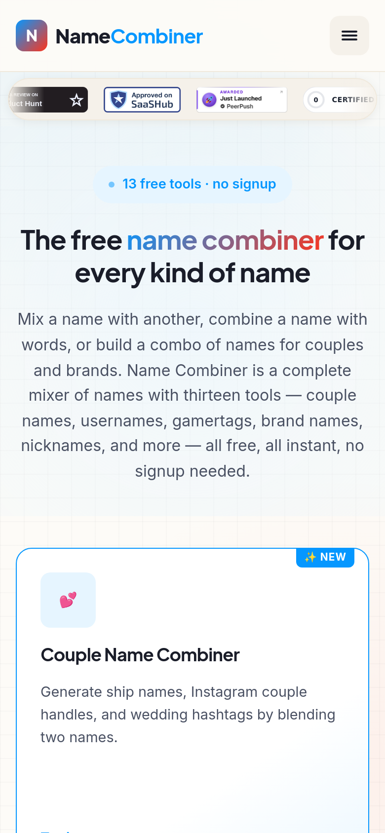 Homepage / Lander
