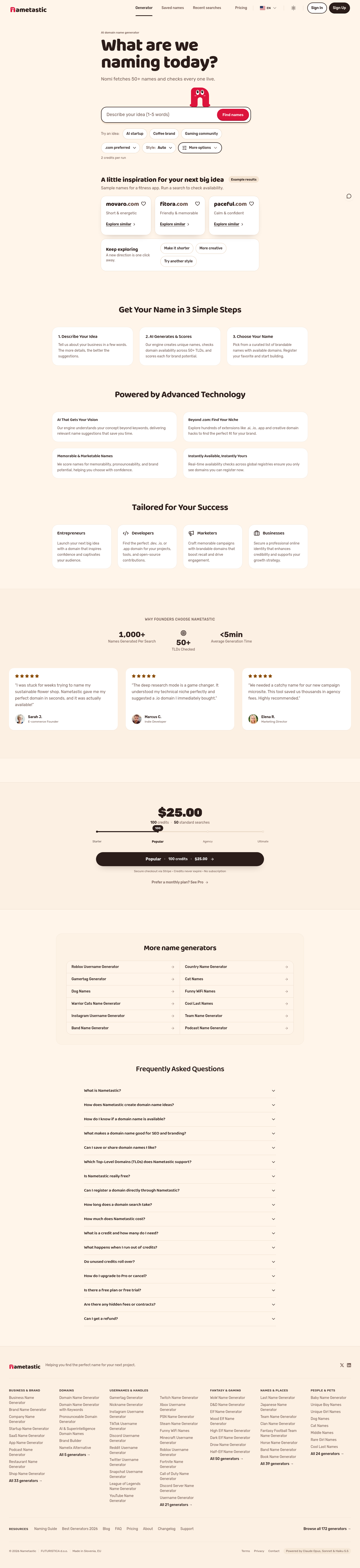 nametastic.com — 