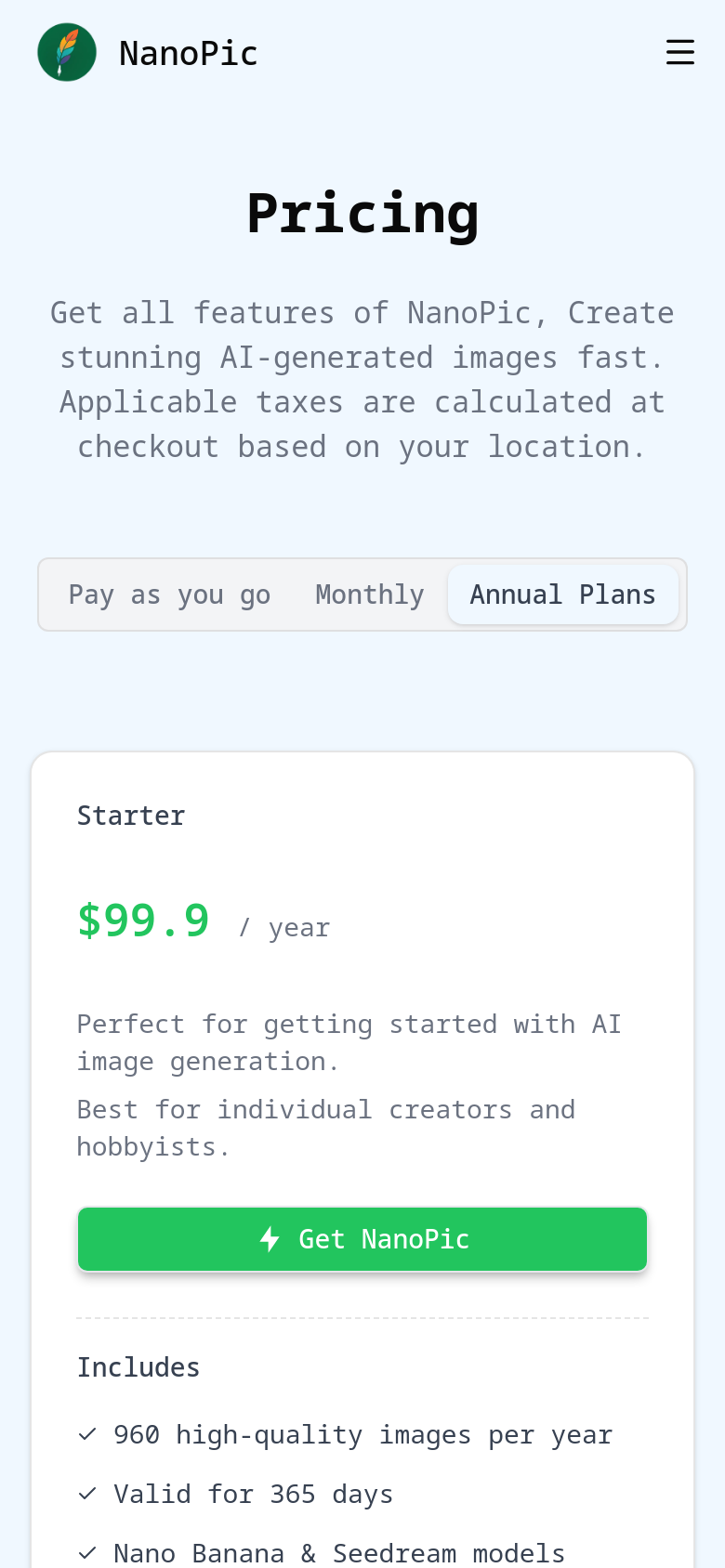 Pricing