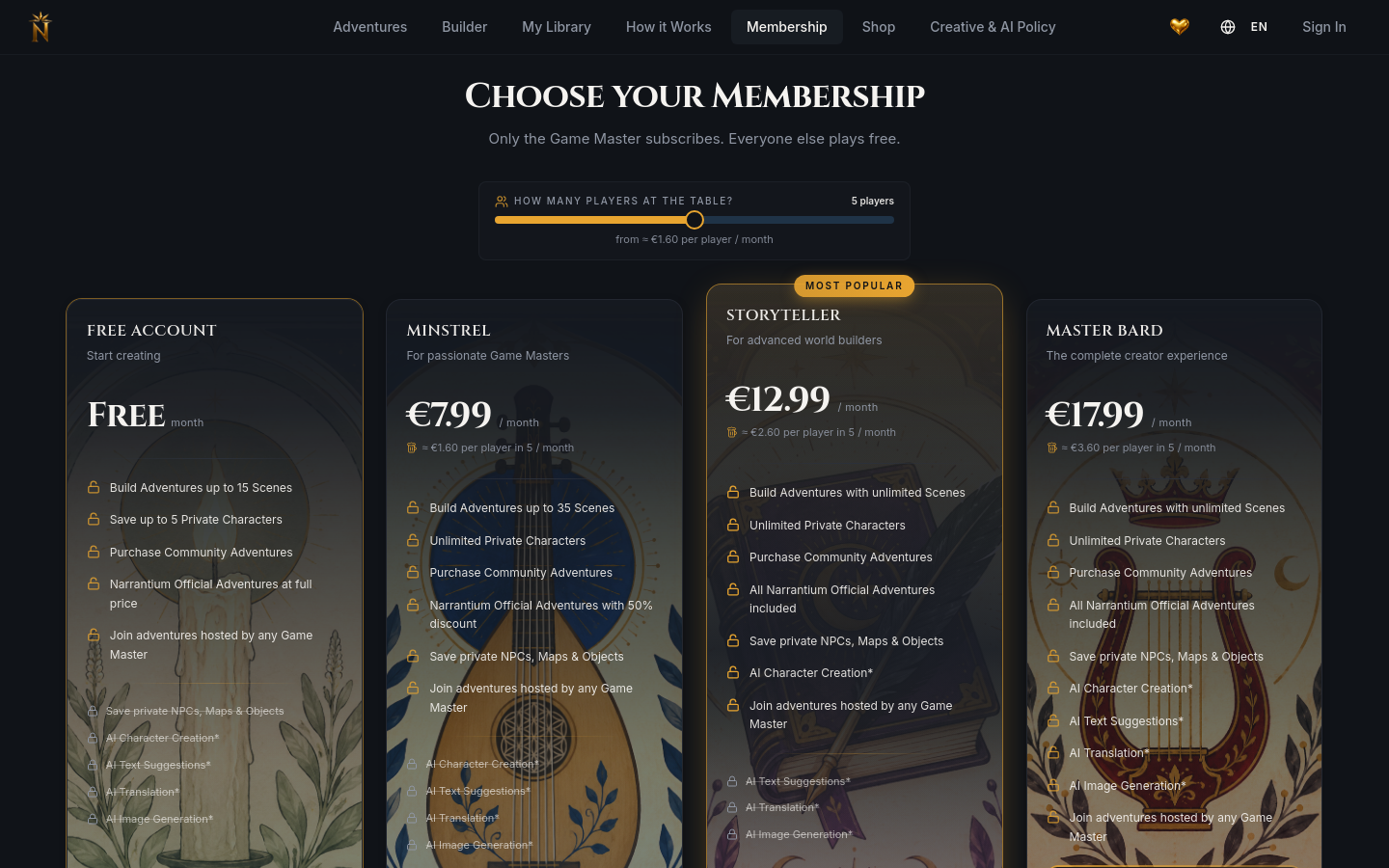 Pricing
