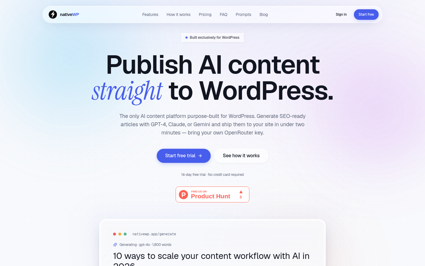 Captured Homepage / Lander