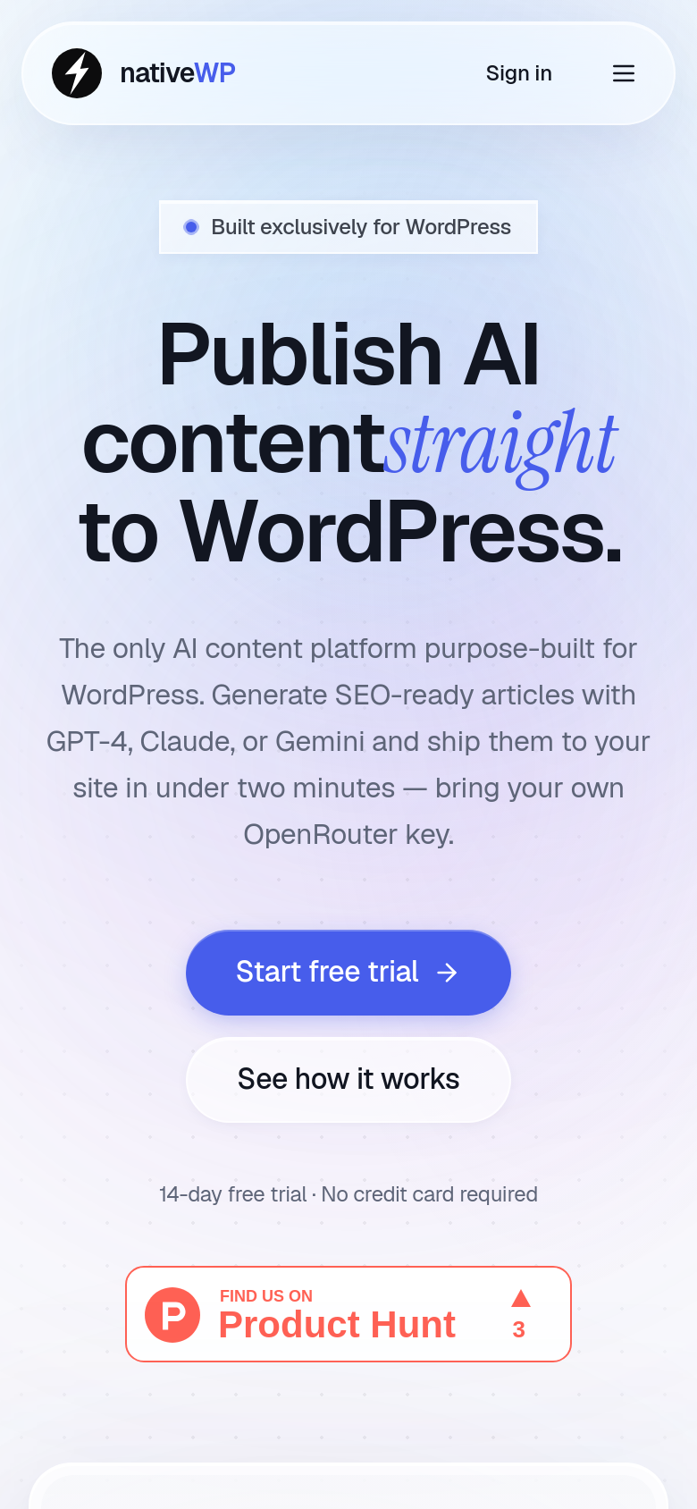Homepage / Lander