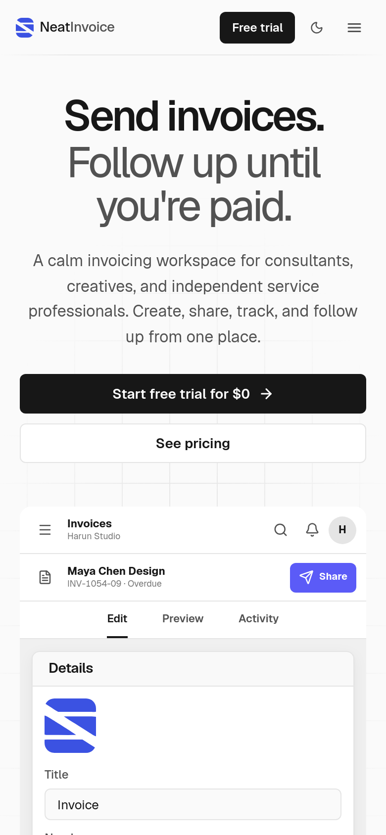 Homepage / Lander