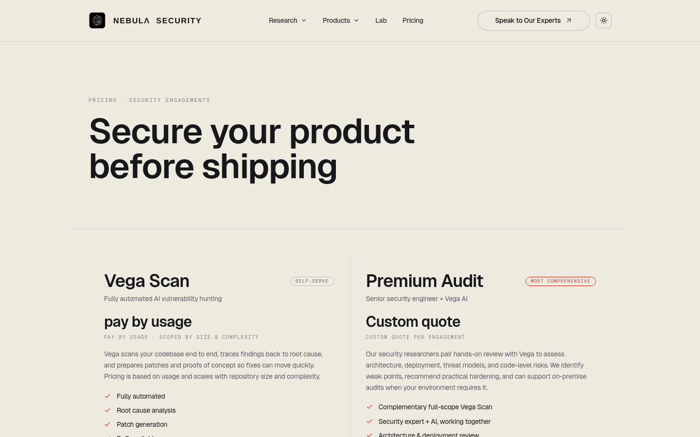 Pricing