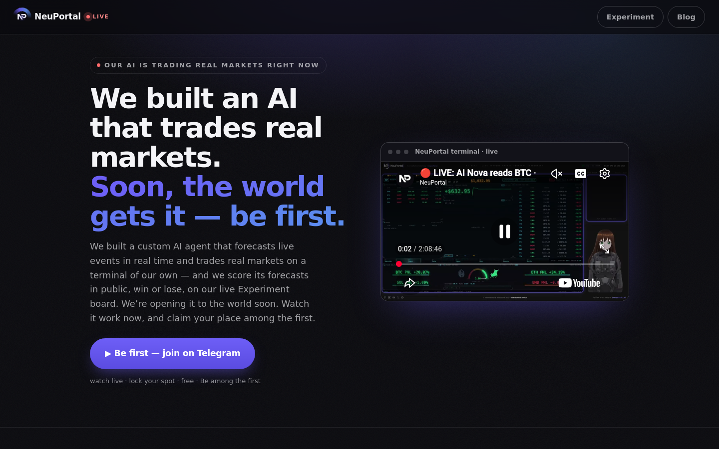 Above-the-fold capture of neuportal.ai