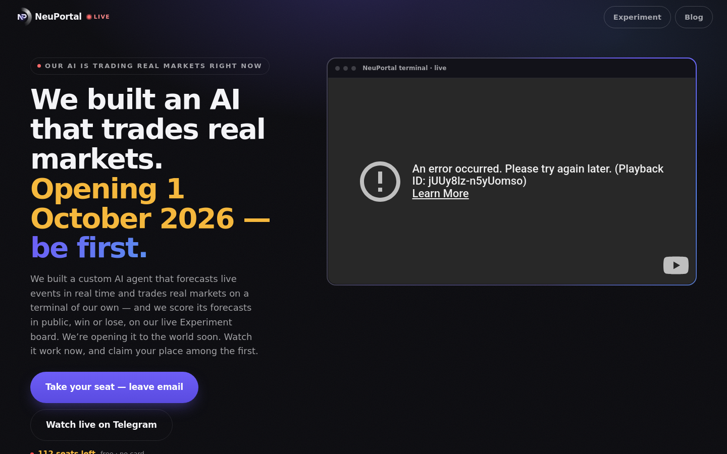 Captured Homepage / Lander