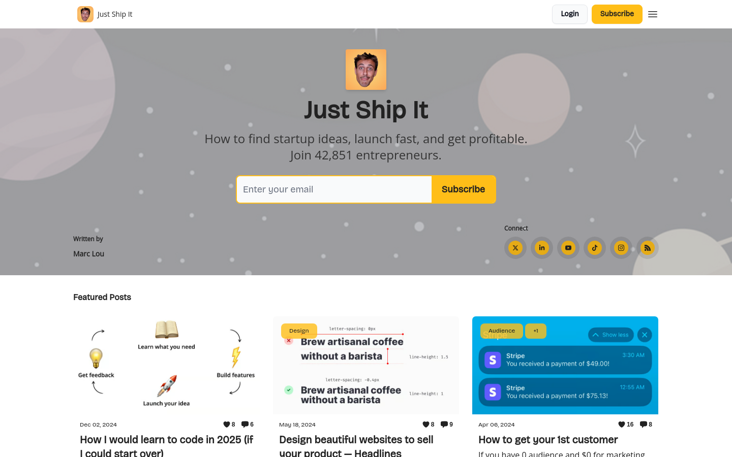Captured Homepage / Lander