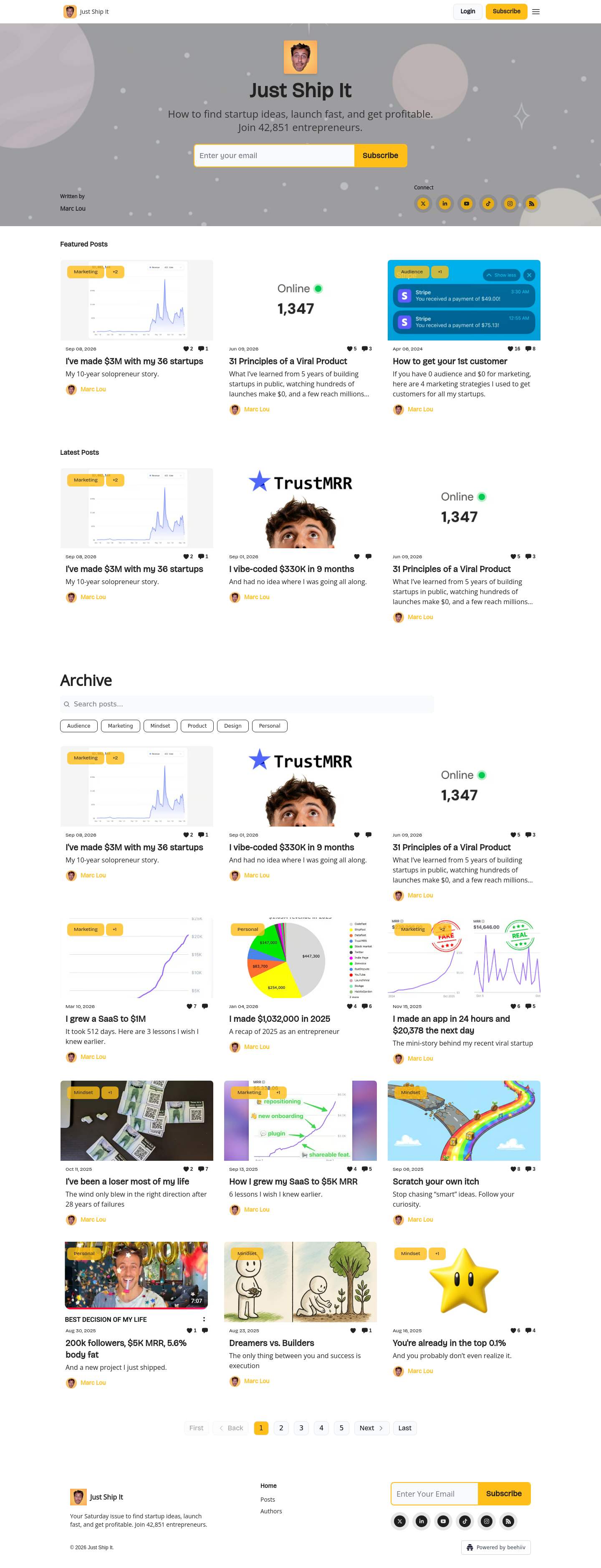 newsletter.marclou.com — 