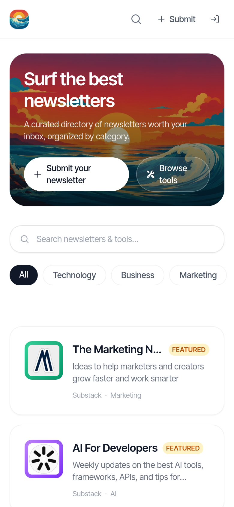 Homepage / Lander