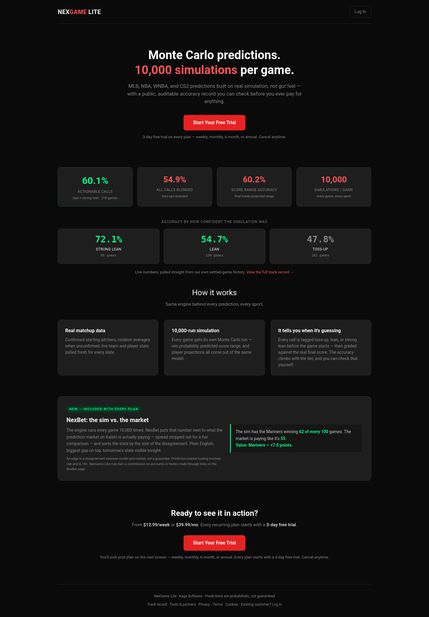 Features section of nexgamelite.com