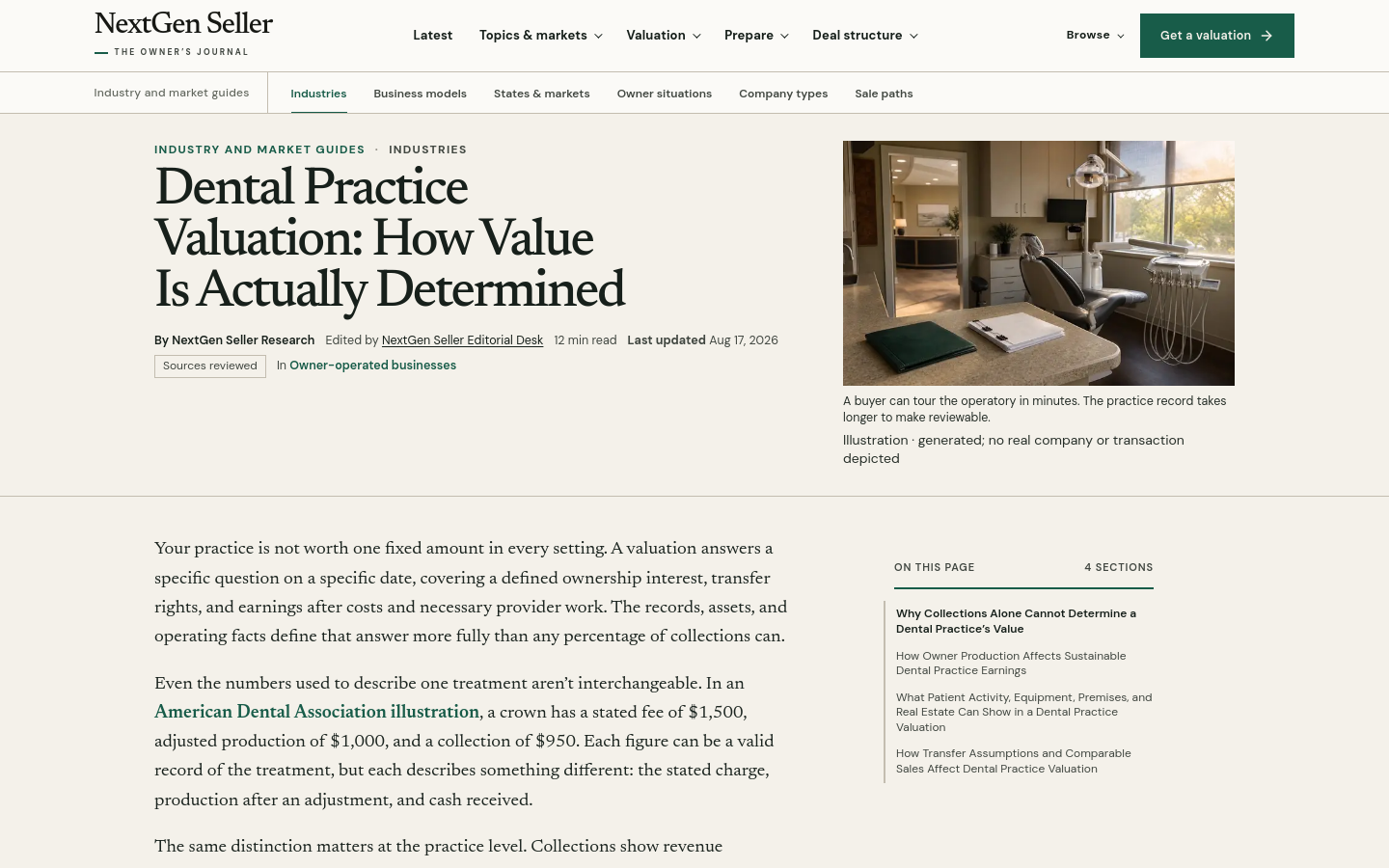 Dental Practice Valuation And Sale