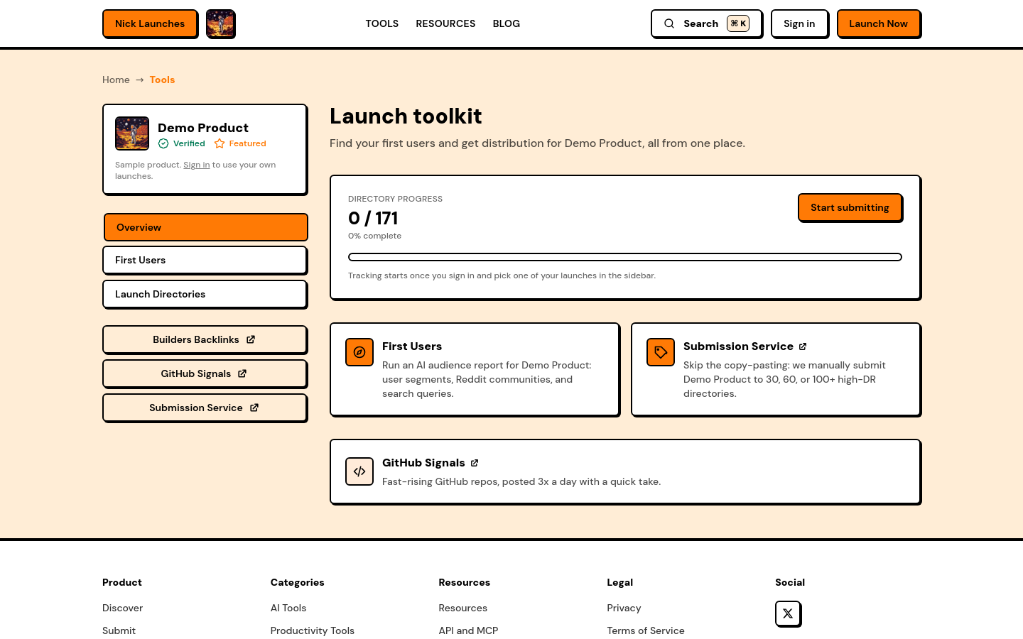 nicklaunches.com home page