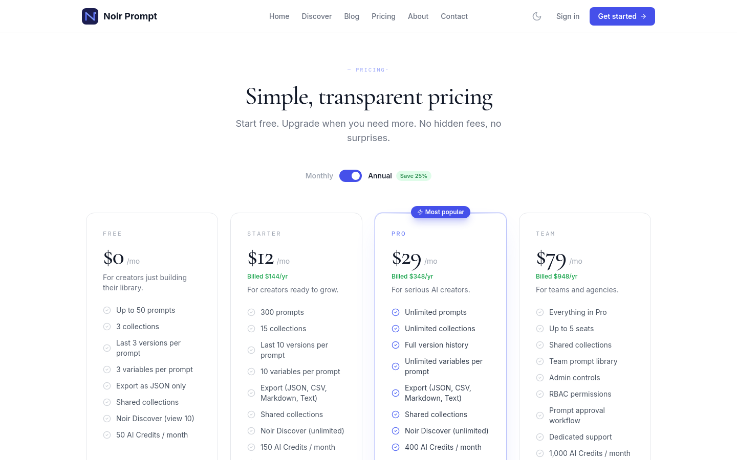 Pricing