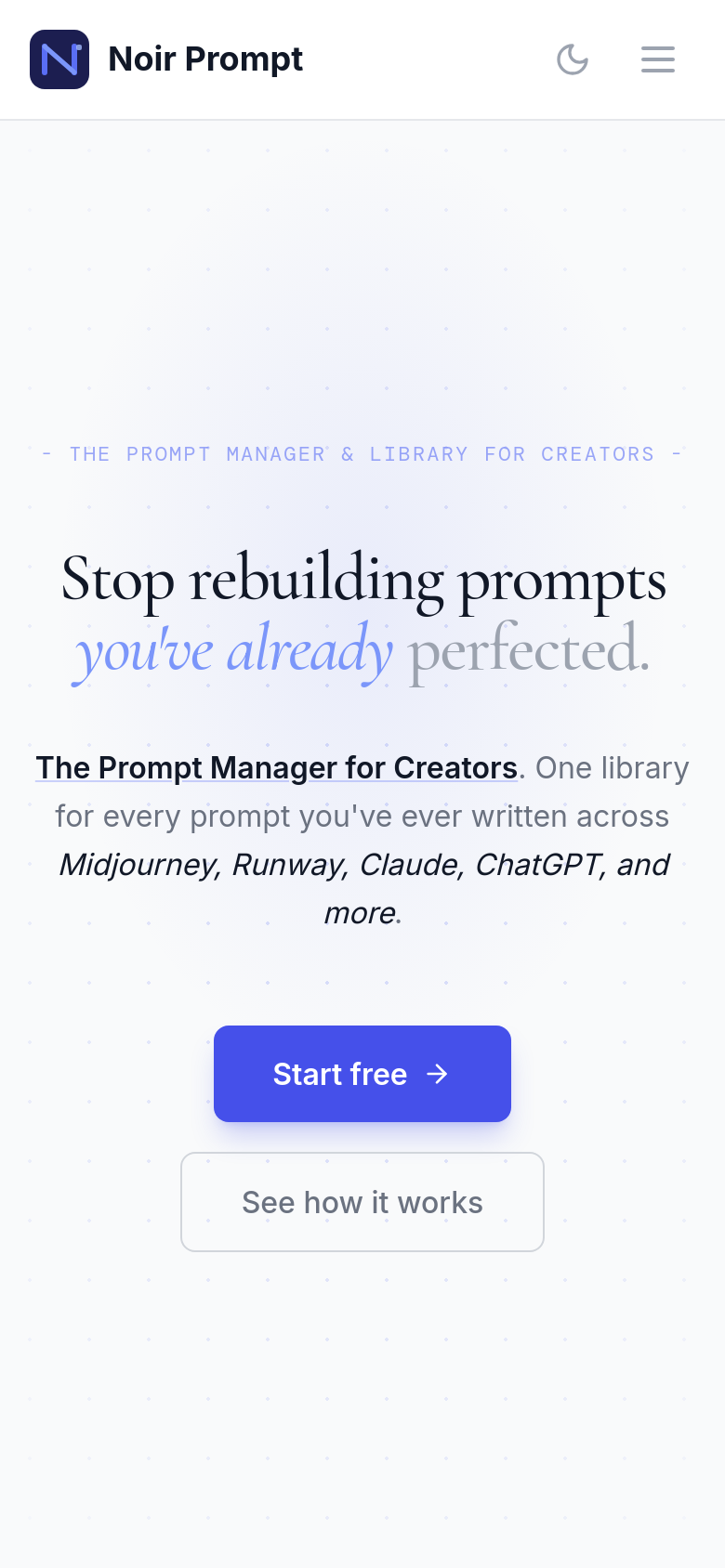 Homepage / Lander