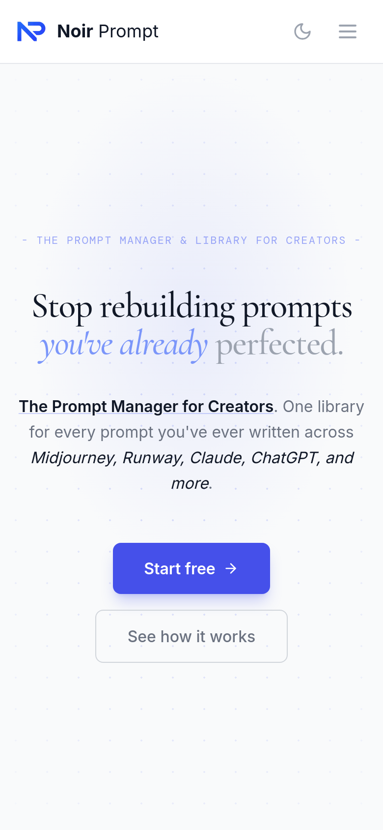 Homepage / Lander