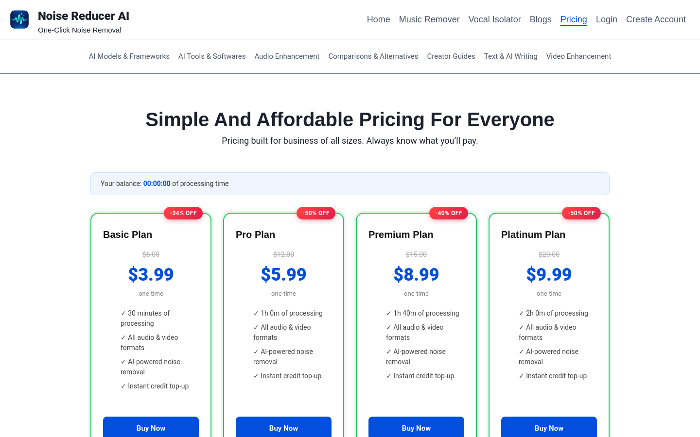 Pricing Plan
