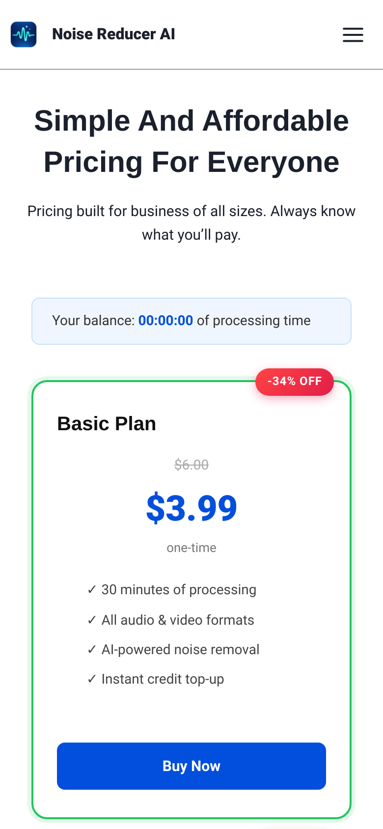 Pricing Plan