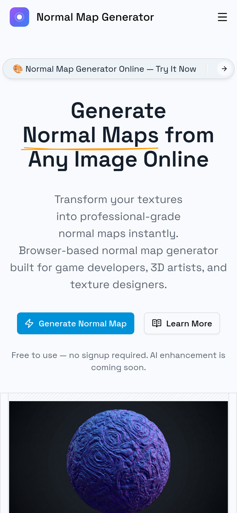Homepage / Lander