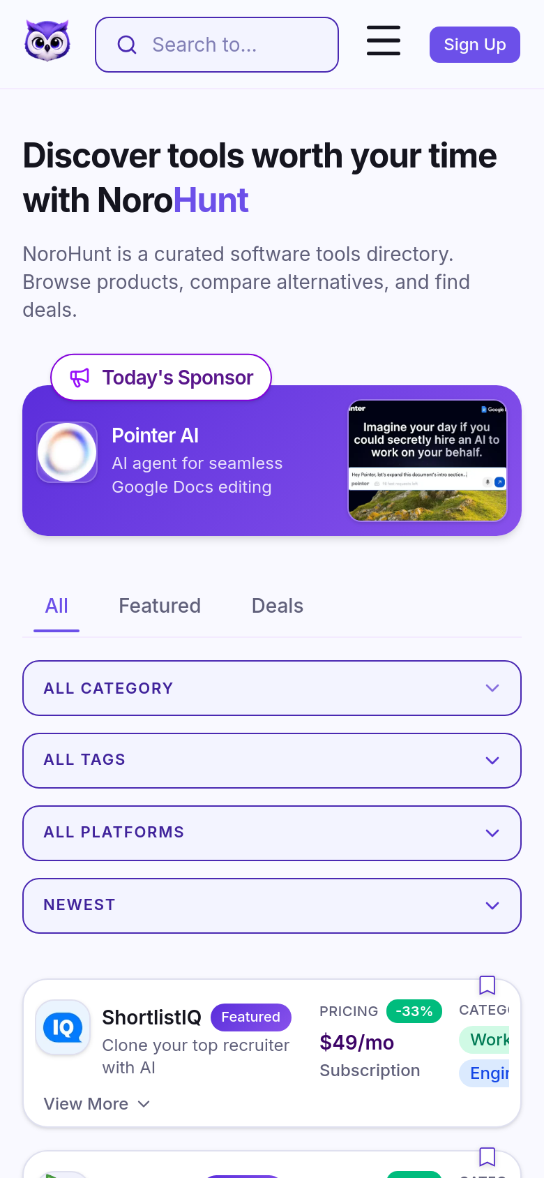 Homepage / Lander