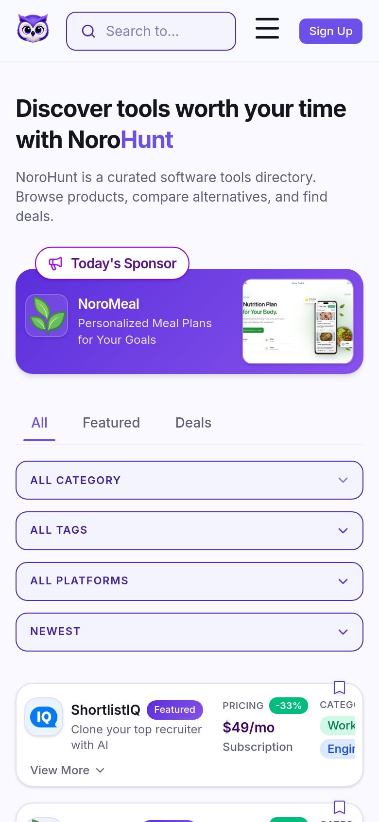 Homepage / Lander