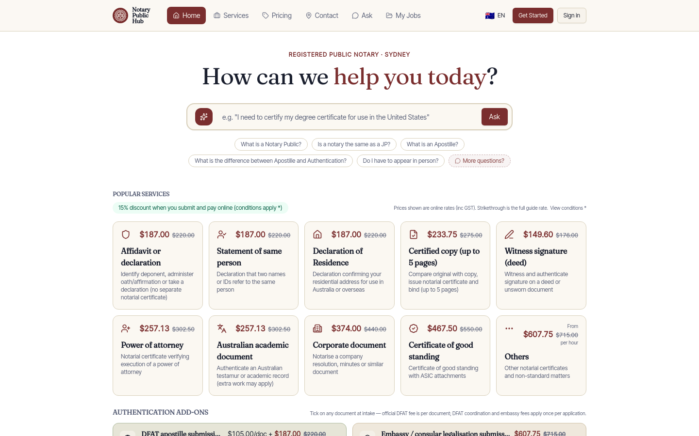 Captured Homepage / Lander