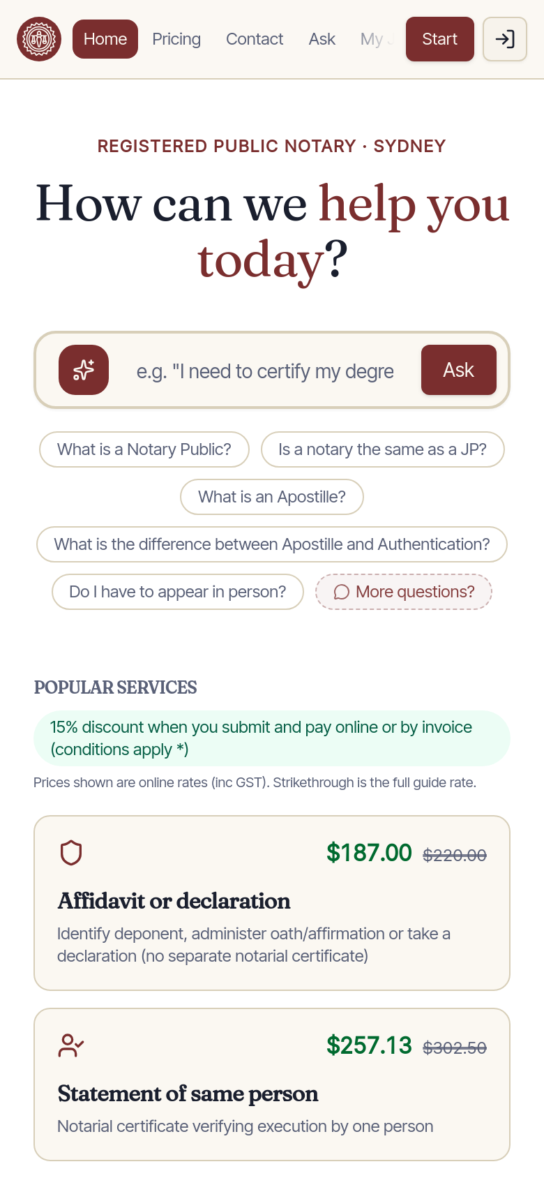 Homepage / Lander