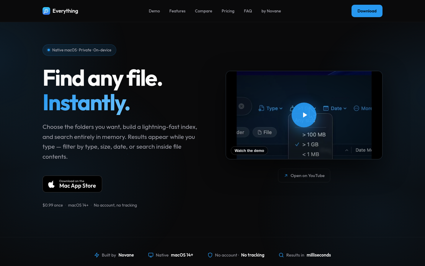 novane.app desktop capture of the first page