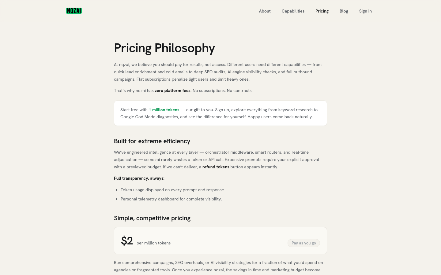 Pricing