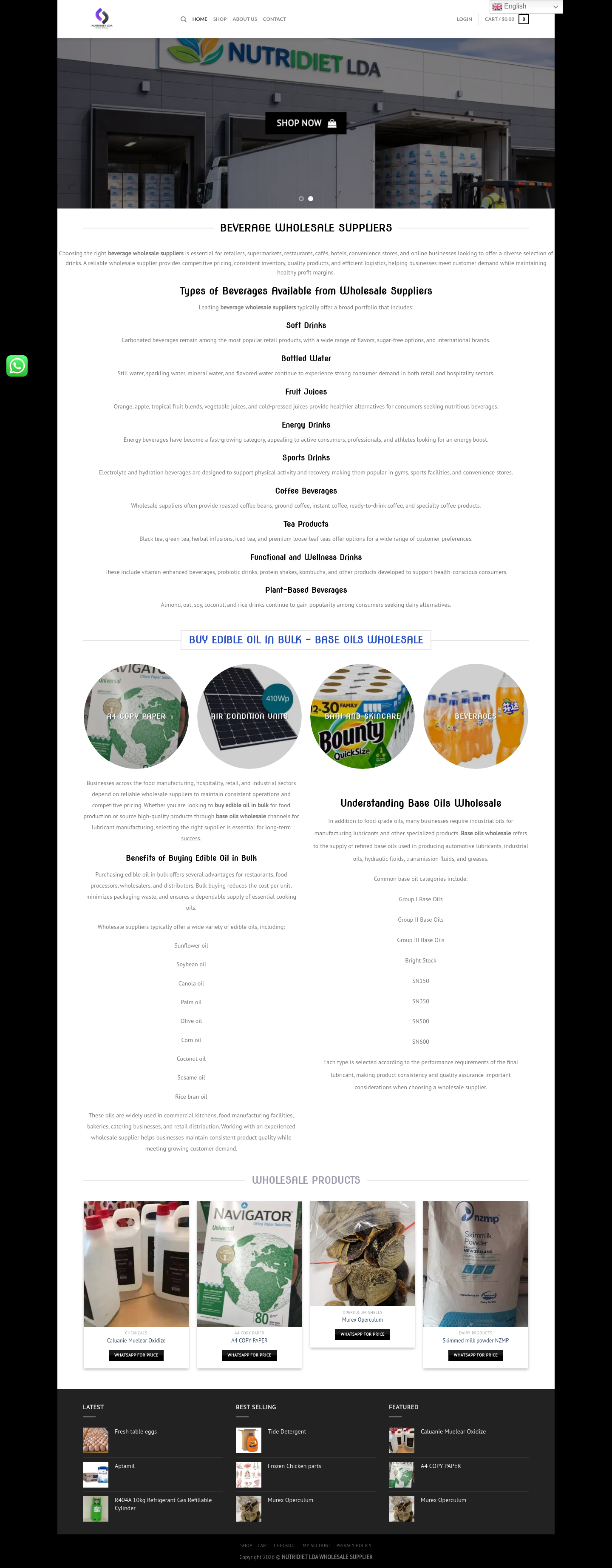 Nav section of nutridietlda.com